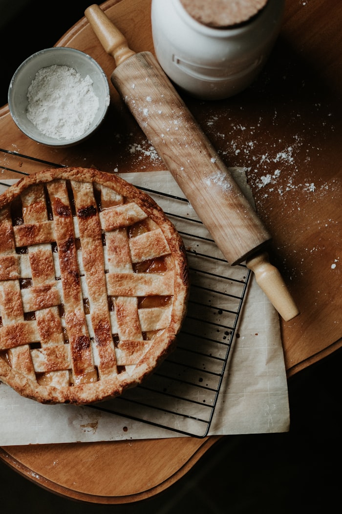 Lattice tart on a cooling rack